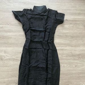 Black Cheongsam Dress